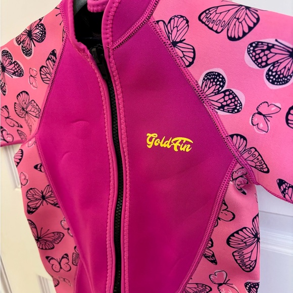 Kids Pink Butterfly Rashguard - Picture 3 of 4